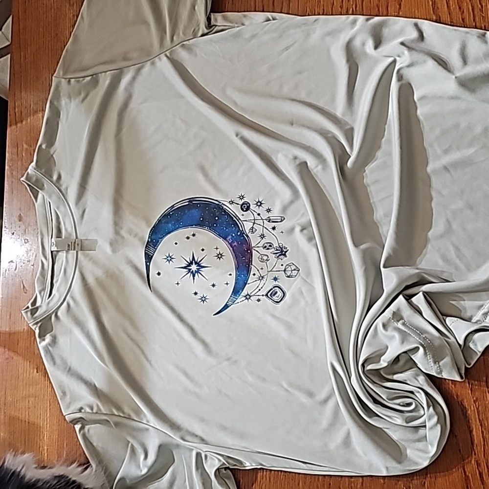 moon with crystals tshirt